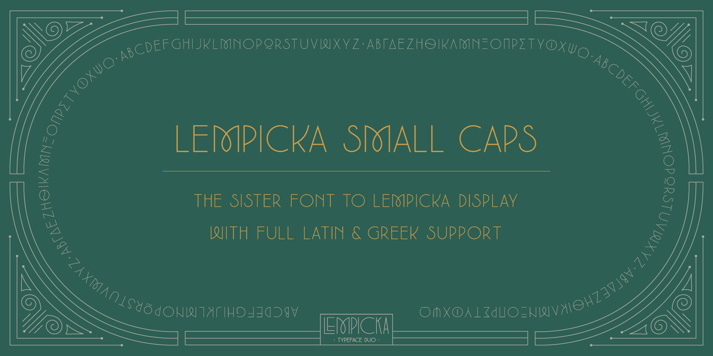Пример шрифта Lempicka Small Caps